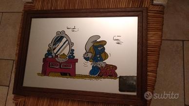 Quadro a specchio Puffetta. I Puffi