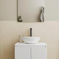 Mobile bagno sospeso 60 cm + colonna bianco opaco