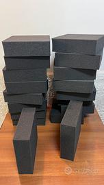Lotto 18 spugne in gommapiuma 19x19x6 cm
