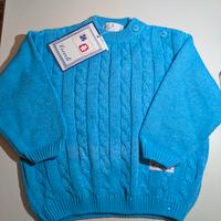 maglioncino neonato 9 mesi azzuro