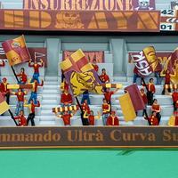 Spettatori Subbuteo Ultras Roma dipinti a mano