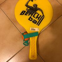 Racchette da beach ball gialle nuove