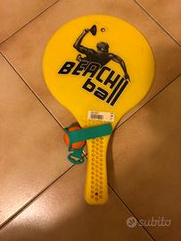 Racchette da beach ball gialle nuove