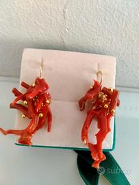 orecchini donna in corallo rosso Sardo 