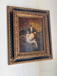 Quadro con cornice dorata