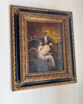 Quadro con cornice dorata
