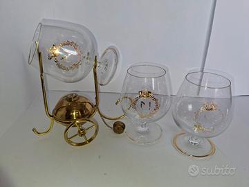 
Lotto bicchieri e scalda brandy e cognac