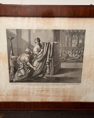 Stampa raffigurante scena di vita Roma antica