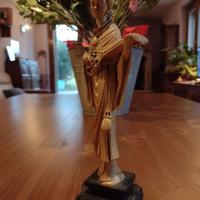 Statua geisha giapponese Resina  Avoriolina