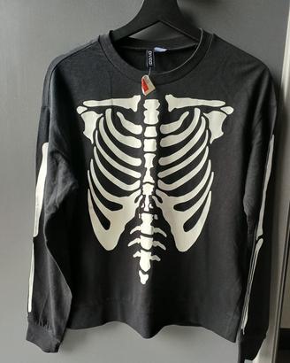 Felpa con Scheletro H&M Divided - NUOVA