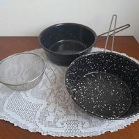 Set Friggitrice e Tegame in Acciaio Smaltato con C
