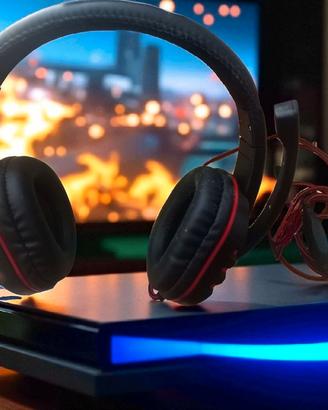 Cuffie gaming con microfono pieghevole 