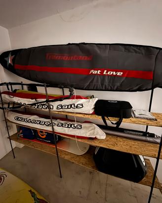 Tavola Windsurf + vele + alberi + boma
