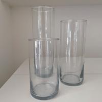 100 Vasi cilindrici in vetro trasparente