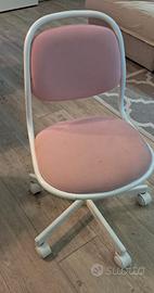 Sedia  girevole scrivania Ikea da bambina