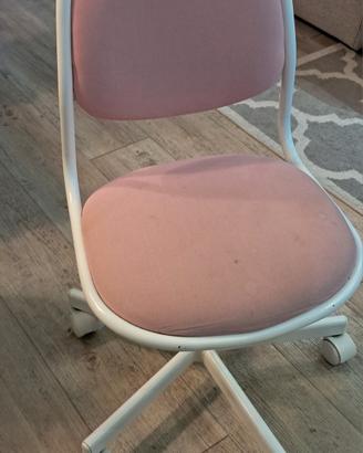 Sedia  girevole scrivania Ikea da bambina