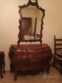 Comò Bombato con Specchiera