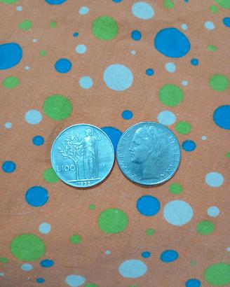 moneta da 100 lire del 1955 