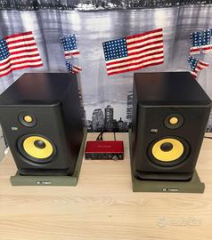 2x KRK Rokit RP7 G4 + Focusrite Scarlett