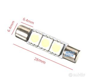 LED LAMPADINA TIPO FUSIBILE 28MM 3 LED