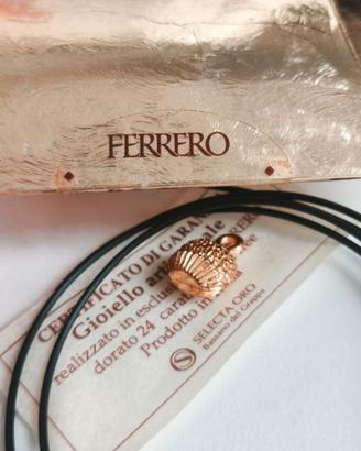 Ciondolo Ferrero Rocher placcato oro 24k - RARO