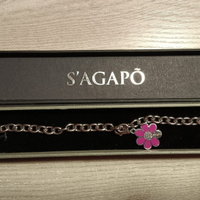 Bracciale S'Agapò in acciaio con ciondolo