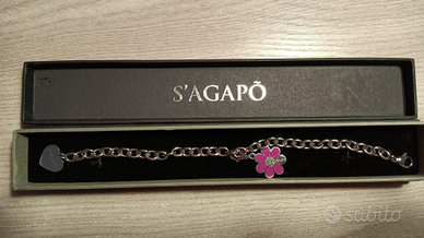 Bracciale S'Agapò in acciaio con ciondolo