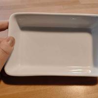 Mini pirofila in ceramica bianca