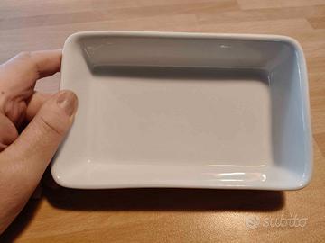 Mini pirofila in ceramica bianca