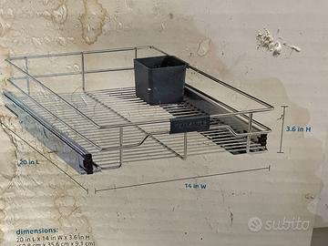 Cestino-cassetto telescopico per cucina