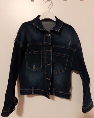 Giubbotto jeans bambina denim taglia 10 anni