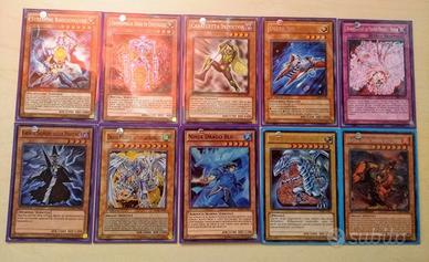 10 carte yu-gi-oh rare e prime edizioni