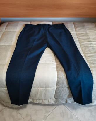 PANTALONE BLU CLASSICO TRAMA UOMO PIAZZA ITALIA TA