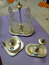 ANTICO SET CONDIMENTO O MENAGE DA TAVOLA ANNI 60 