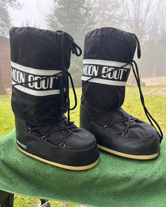 MOON BOOT ICON UNISEX - CON I LACCI - BLACK