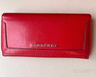 portafoglio Burberry rosso ciliegia