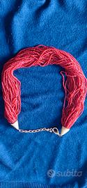 collana a torchon in corallo