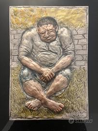 Quadro originale in argento di G. Migneco