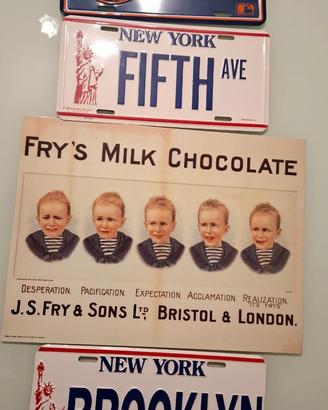 Targhe metallo mets fith cardbury brooklyn insegna