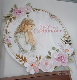 dettaglio sfondo per scenografia prima comunione 