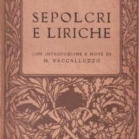 LETTERATURA Foscolo Sepolcri e liriche Torino 1939