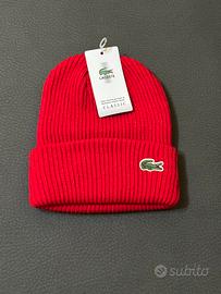 Lacoste Originale in Lana a Costine - Rosso- nuovo