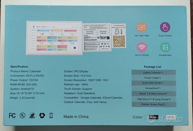 Calendario digitale da parete da 15"6