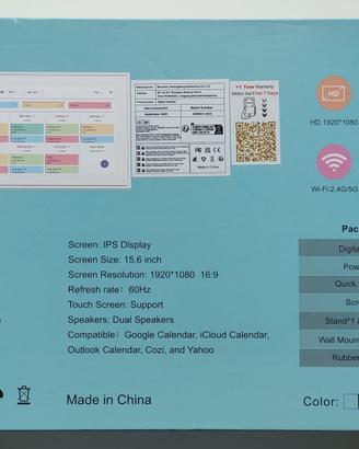 Calendario digitale da parete da 15"6