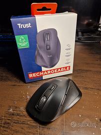 Mouse Trust wireless ricaricabile ergonomico
