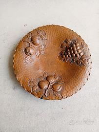 Piatto Centrotavola Vintage Decorato - Rame Antico