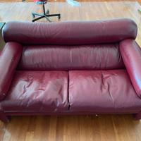 2 divani vintage Poltrona Frau bordeaux