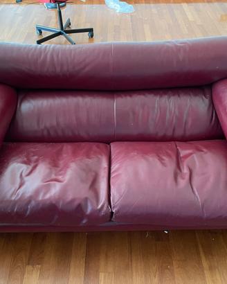 2 divani vintage Poltrona Frau bordeaux