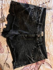 Shorts in jeans nero