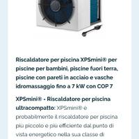 Pompa di calore x piscina x riscaldamento acqua